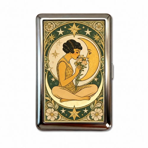 Crescent Bouquet— Tin Cardholder Wallet