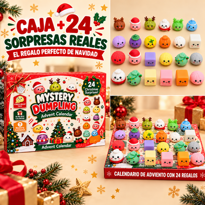 Adventní kalendář Mystery Dumpling – 24 překvapivých squishy hraček