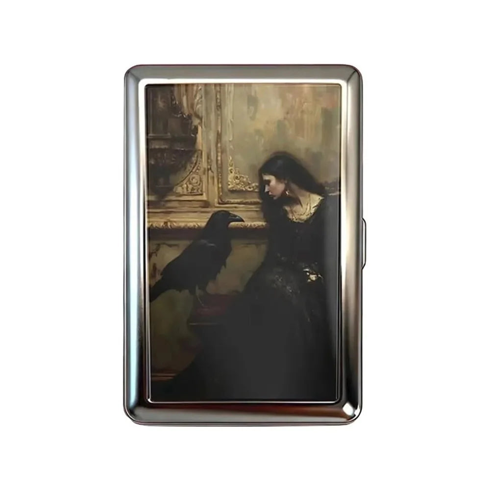 Vintage-Style Vintage Card Case Metal Material Easy Snap Metal Case Versatile Design Multi-function Card Holder ID Card Holder