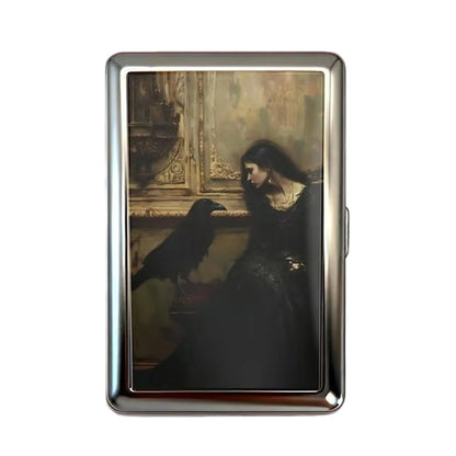 Vintage Style Metal Cigarette Carrying Case Art Deco Design Versatile Card & Cash Case Easy Snap Gift Idea for for Women and Men