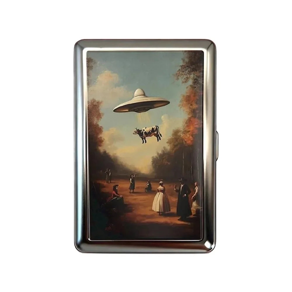 Vintage-Style Vintage Card Case Metal Material Easy Snap Metal Case Versatile Design Multi-function Card Holder ID Card Holder
