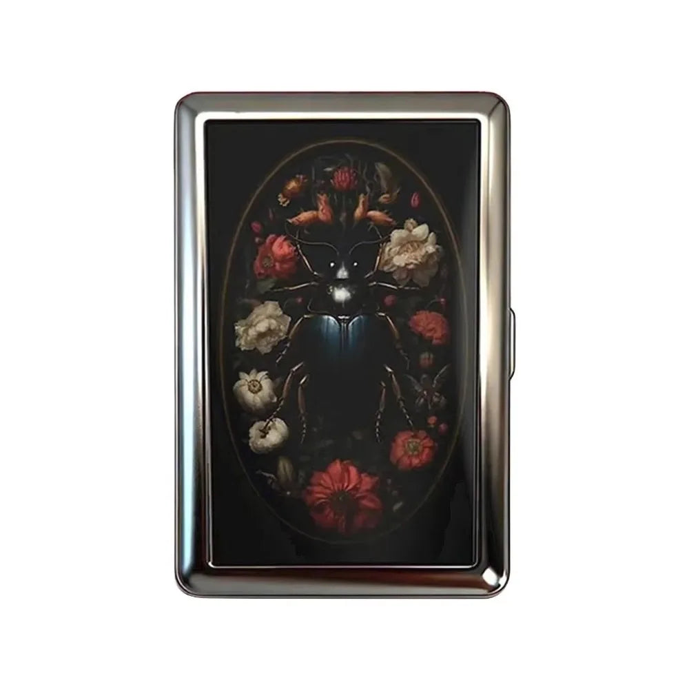 Vintage-Style Vintage Card Case Metal Material Easy Snap Metal Case Versatile Design Multi-function Card Holder ID Card Holder