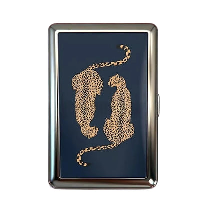 Vintage Style Metal Cigarette Carrying Case Art Deco Design Versatile Card & Cash Case Easy Snap Gift Idea for for Women and Men
