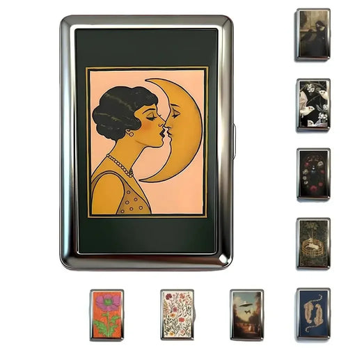 Vintage-Style Vintage Card Case Versatile Design Metal Material Metal Case Easy Snap Multi-function Card Holder