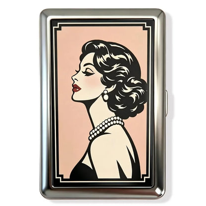 Vintage-Style Vintage Card Case Versatile Design Metal Material Metal Case Easy Snap Multi-function Card Holder