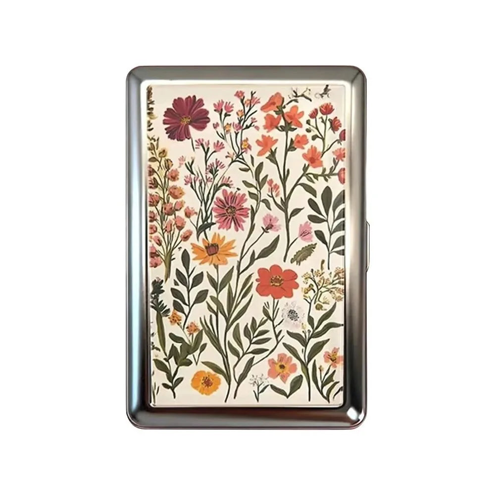 Vintage-Style Vintage Card Case Metal Material Easy Snap Metal Case Versatile Design Multi-function Card Holder ID Card Holder