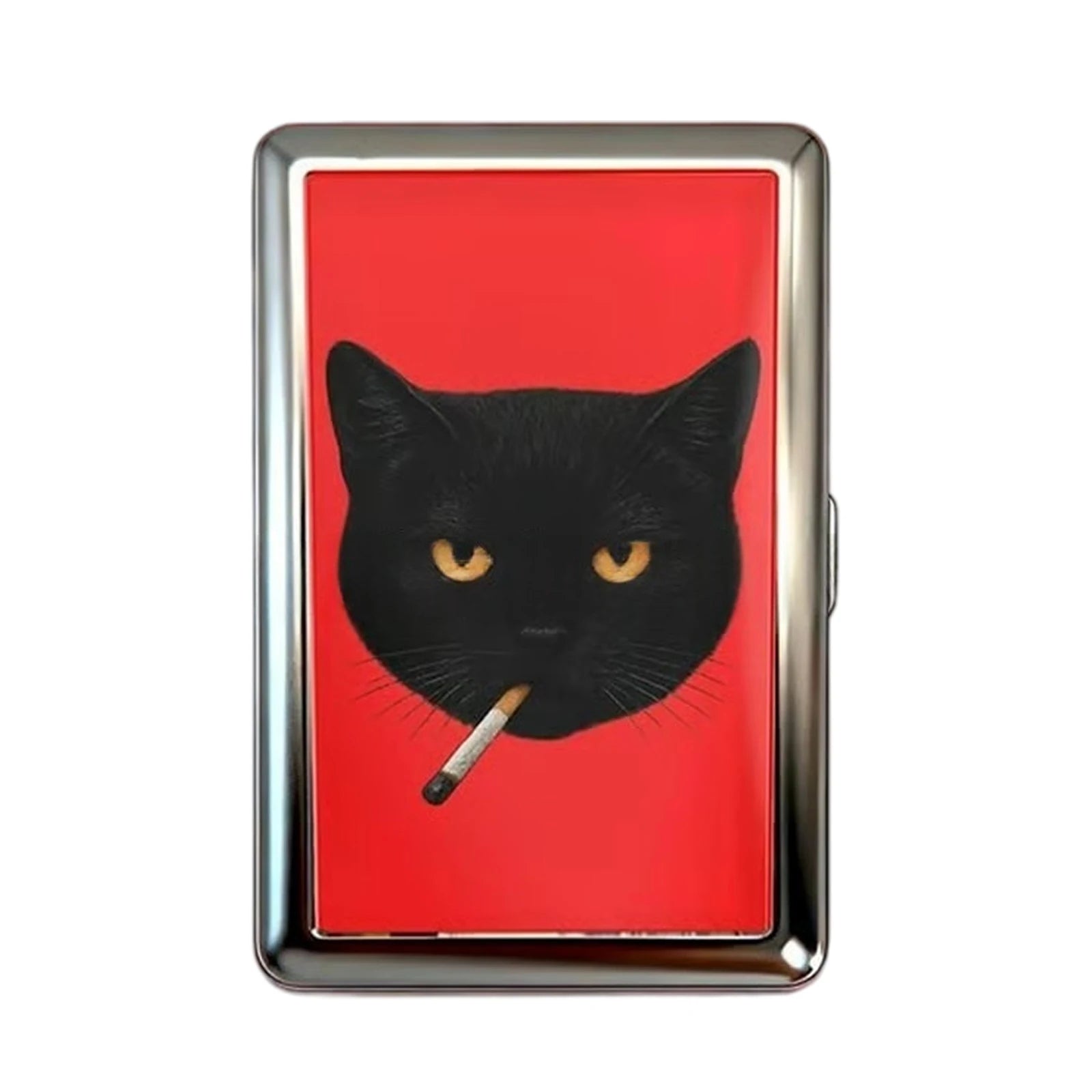 Vintage Style Metal Cigarette Carrying Case Art Deco Design Versatile Card & Cash Case Easy Snap Gift Idea for for Women and Men