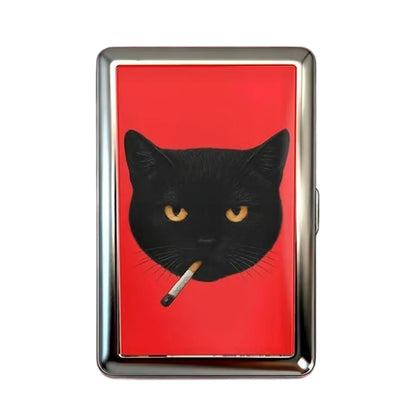 Vintage Style Metal Cigarette Carrying Case Art Deco Design Versatile Card & Cash Case Easy Snap Gift Idea for for Women and Men