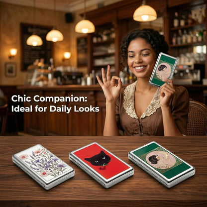 Vintage Style Metal Cigarette Carrying Case Art Deco Design Versatile Card & Cash Case Easy Snap Gift Idea for for Women and Men