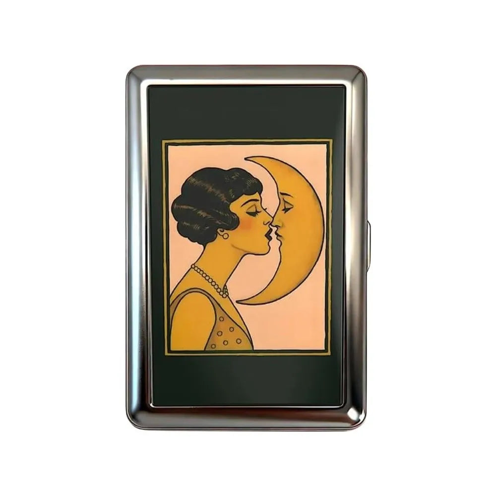 Vintage-Style Vintage Card Case Metal Material Easy Snap Metal Case Versatile Design Multi-function Card Holder ID Card Holder
